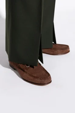 Gucci BROWN Suede shoes type loafers