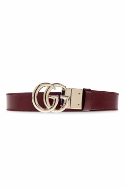 Gucci BURGUNDY Double-sided belt