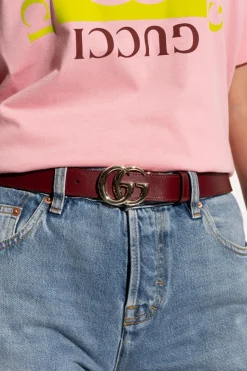Gucci BURGUNDY Double-sided belt
