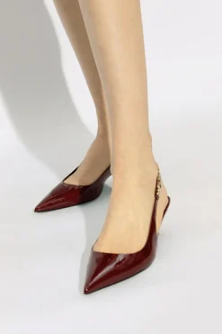 Gucci BURGUNDY Glossy pumps