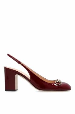 Gucci BURGUNDY High Heel Shoes Horsebit