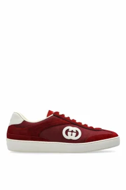 Gucci BURGUNDY Lace-up sneakers