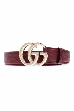 Gucci BURGUNDY Leather belt