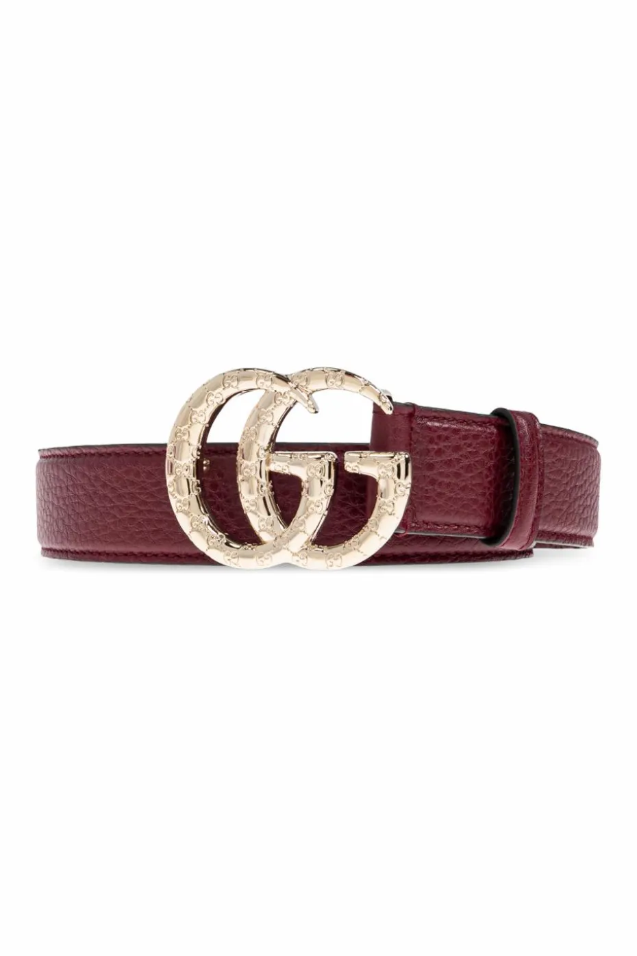 Gucci BURGUNDY Leather belt