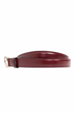 Gucci BURGUNDY Leather belt