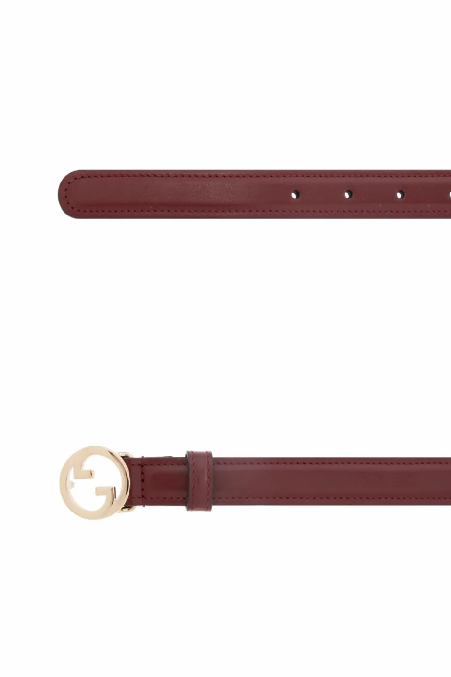 Gucci BURGUNDY Leather belt