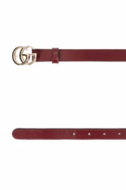 Gucci BURGUNDY Leather belt