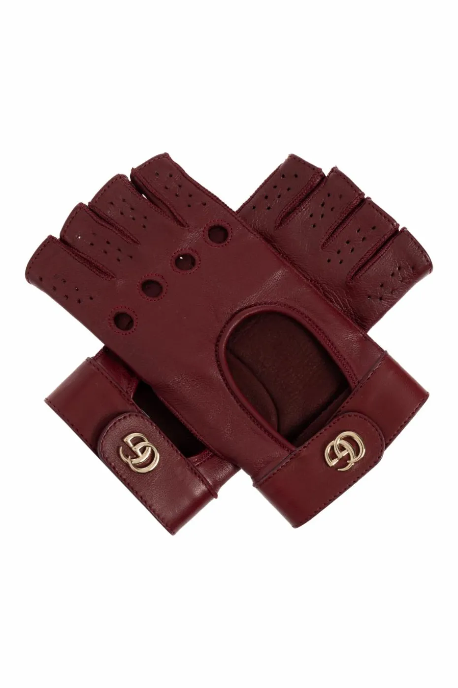 Gucci BURGUNDY Leather gloves