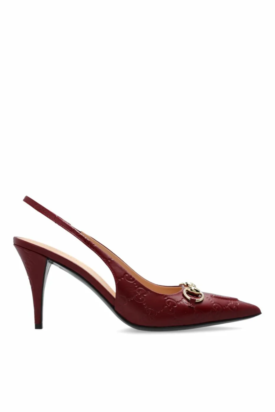 Gucci BURGUNDY Leather high-heeled shoes