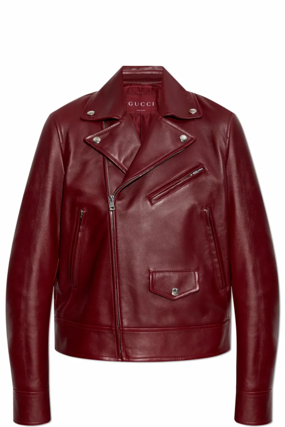 Gucci BURGUNDY Leather jacket