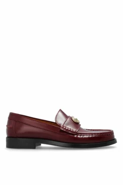 Gucci BURGUNDY Leather shoes type loafers
