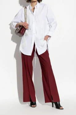 Gucci BURGUNDY Pants with slits on the legs