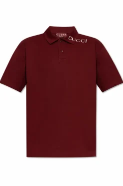Gucci BURGUNDY Polo with Logo