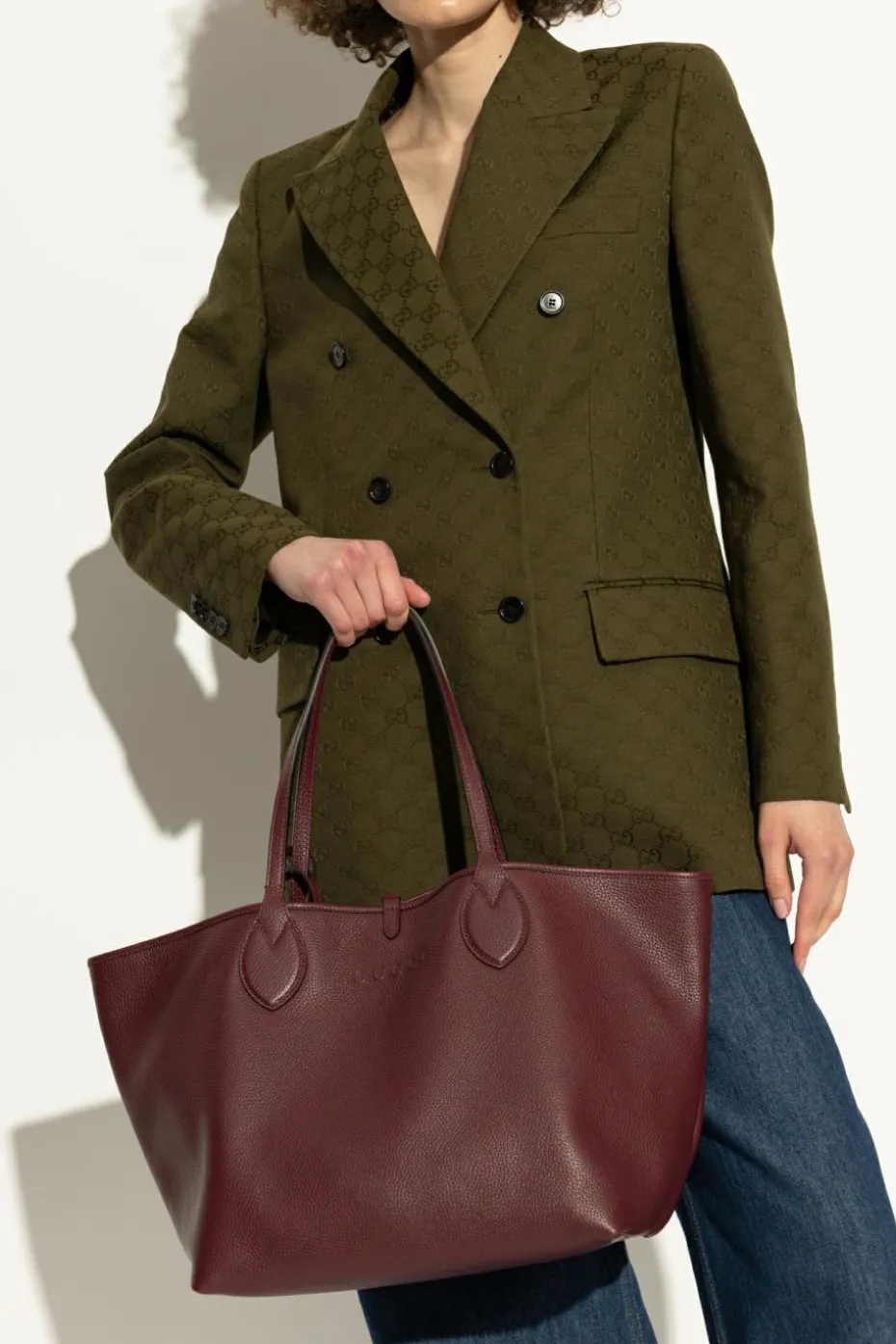 Gucci BURGUNDY Reversible "Totissima Large" shopper bag