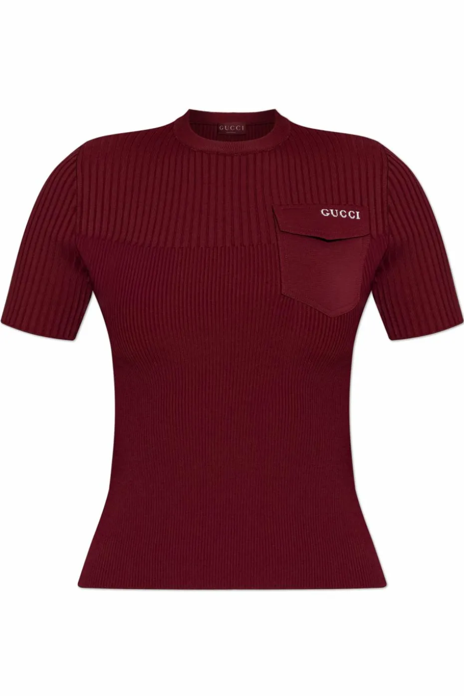 Gucci BURGUNDY Ribbed top