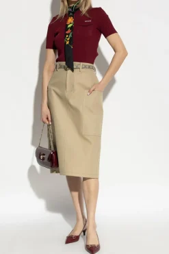 Gucci BURGUNDY Ribbed top