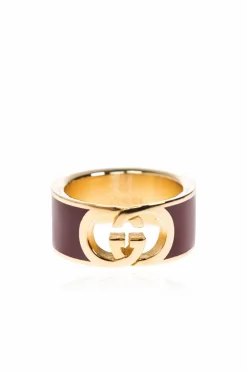 Gucci BURGUNDY Ring with logo