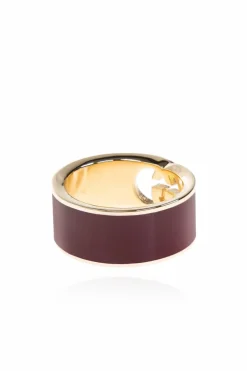 Gucci BURGUNDY Ring with logo