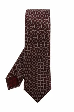 Gucci BURGUNDY Silk tie