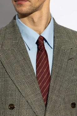 Gucci BURGUNDY Silk tie