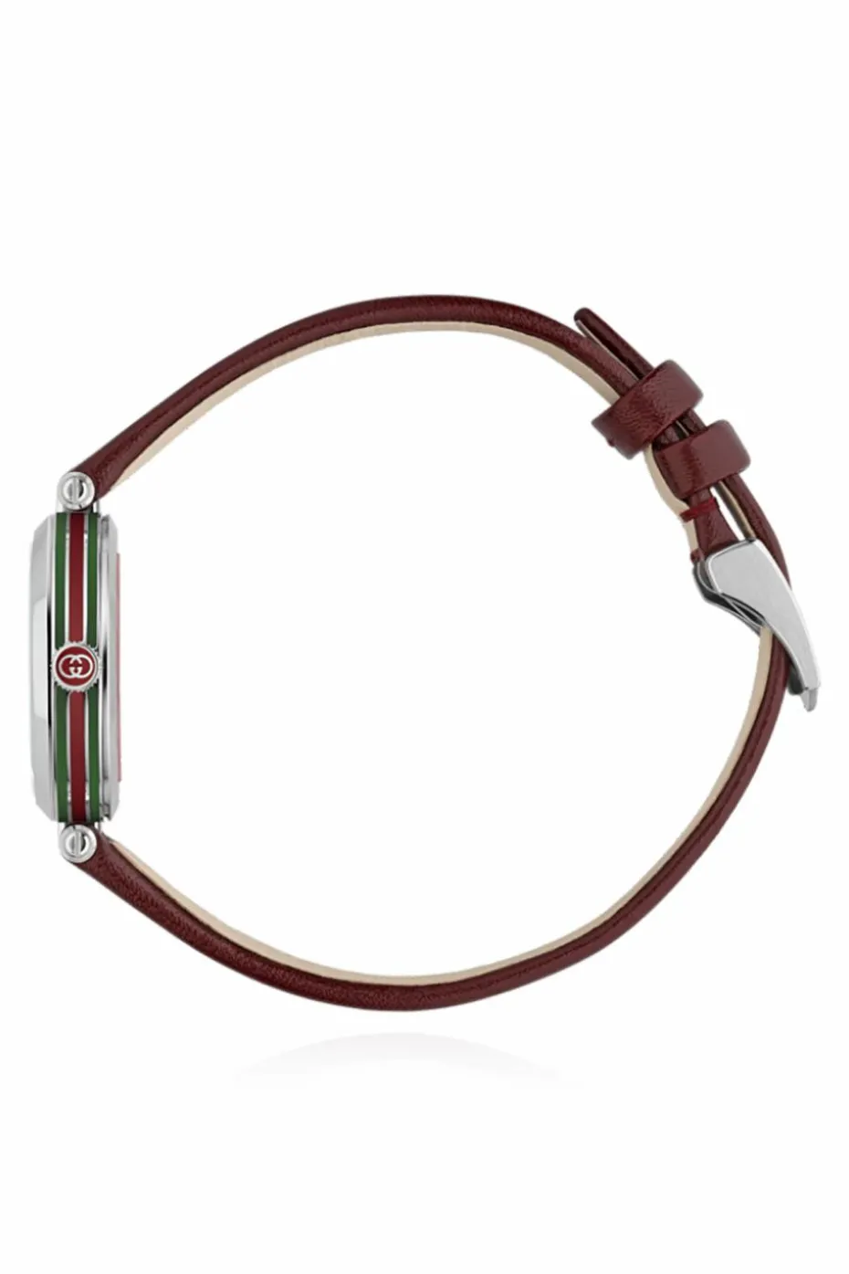 Gucci BURGUNDY Watch with leather strap