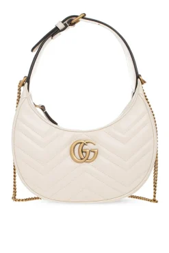 Gucci cream ‘GG Marmont 2.0 Mini’ hobo bag