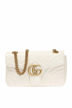 Gucci cream 'GG Marmont' shoulder bag