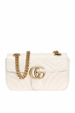 Gucci cream 'GG Marmont' shoulder bag