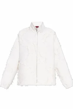 Gucci cream Jacket with decorative fringes