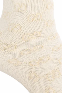 Gucci cream Monogrammed socks