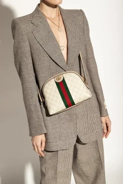 Gucci cream ‘Ophidia Small’ shoulder bag