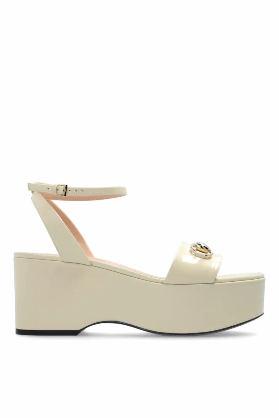 Gucci cream Platform sandals Horsebit
