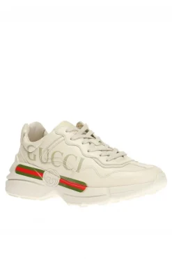 Gucci cream 'Rhyton' logo sneakers