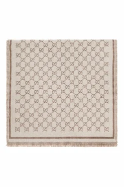 Gucci cream Scarf with monogram