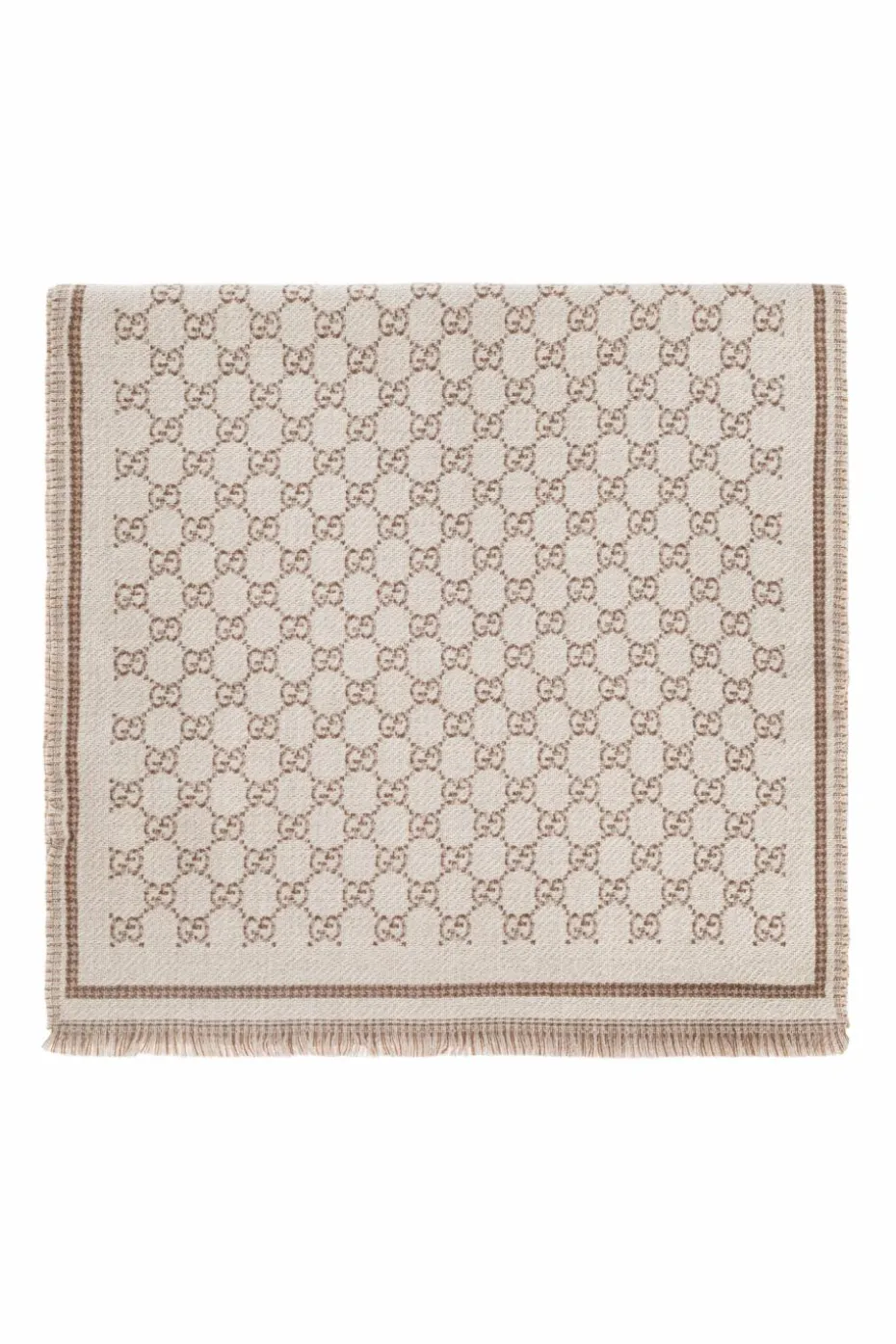 Gucci cream Scarf with monogram