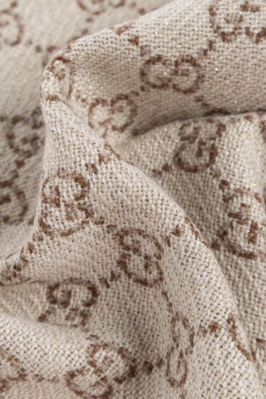Gucci cream Scarf with monogram