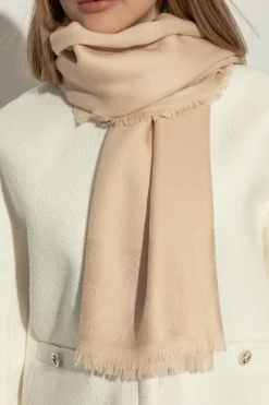 Gucci cream Scarf with monogram