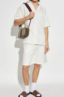 Gucci cream Shorts with GG pattern