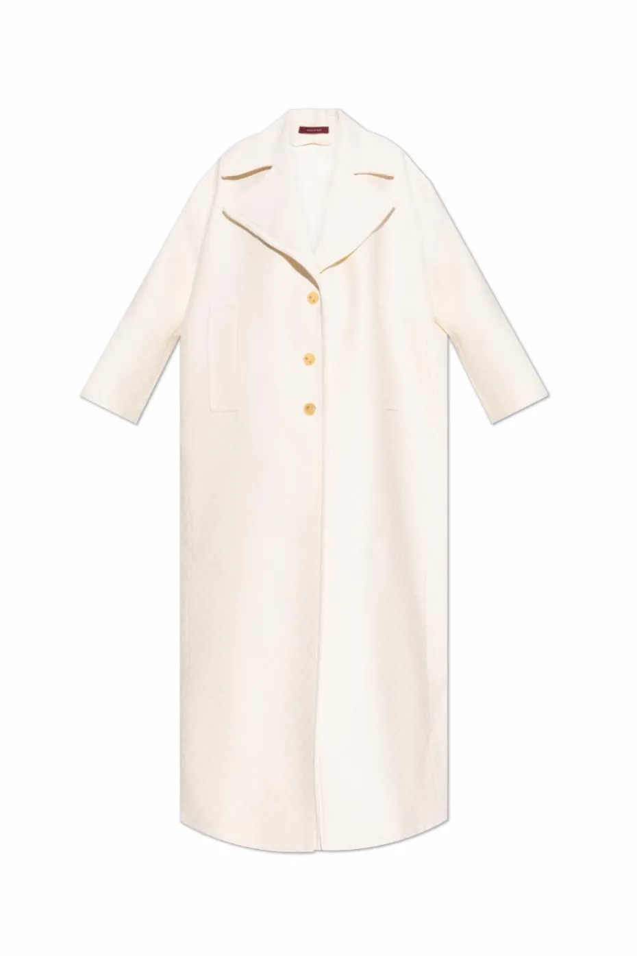 Gucci cream Wool coat with 'GG' pattern