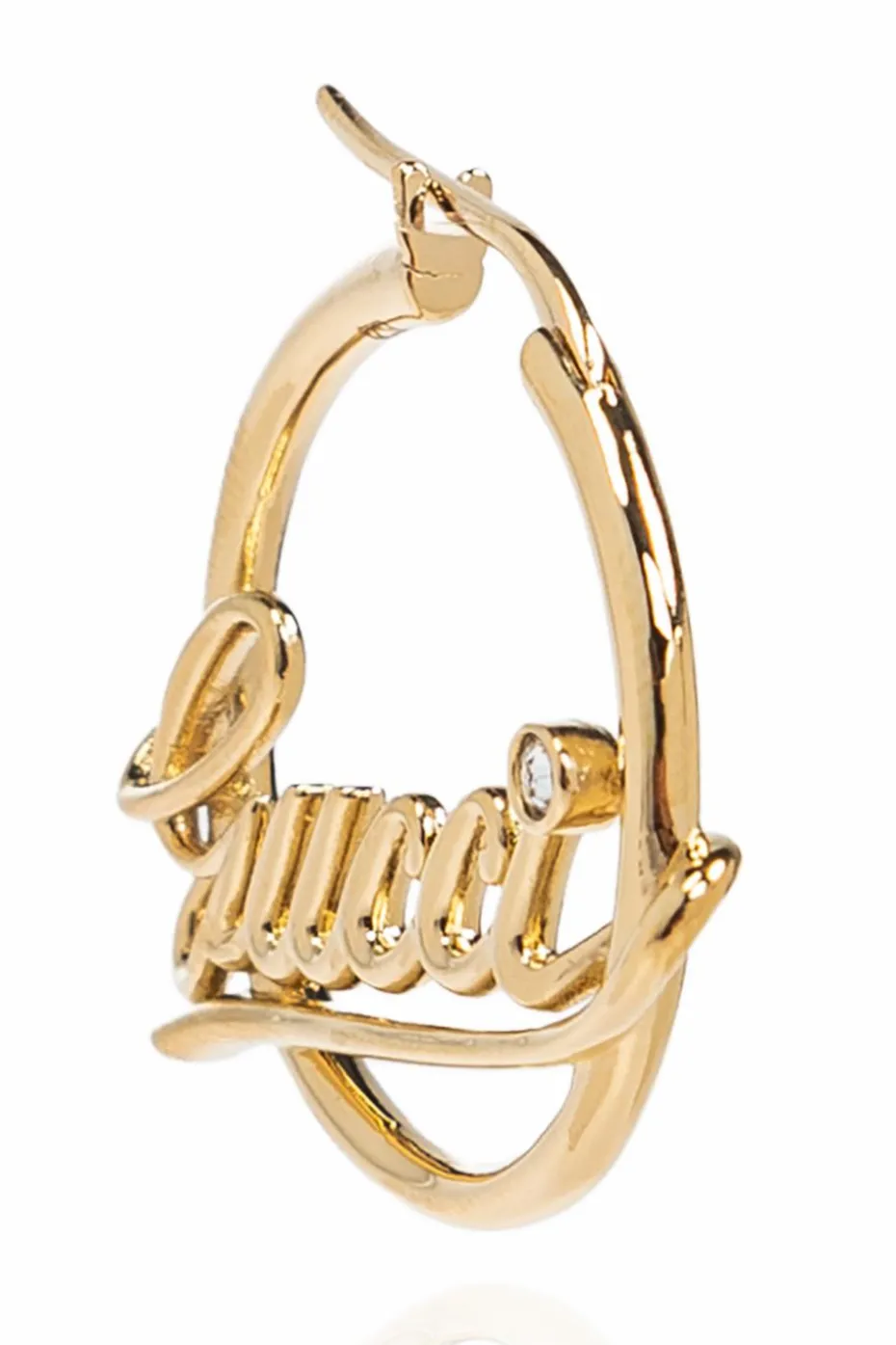 Gucci GOLD Brass earrings with logo