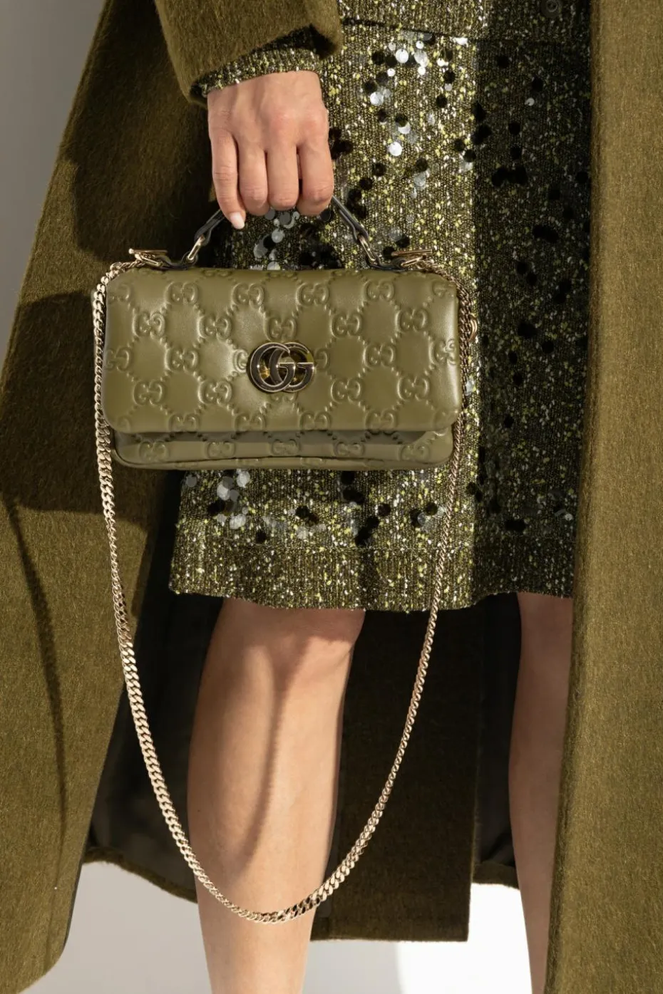 Gucci GREEN Handbag GG Milano Mini