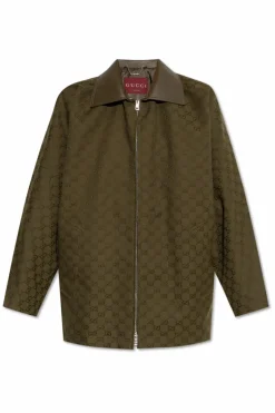 Gucci GREEN Jacket with 'GG' pattern