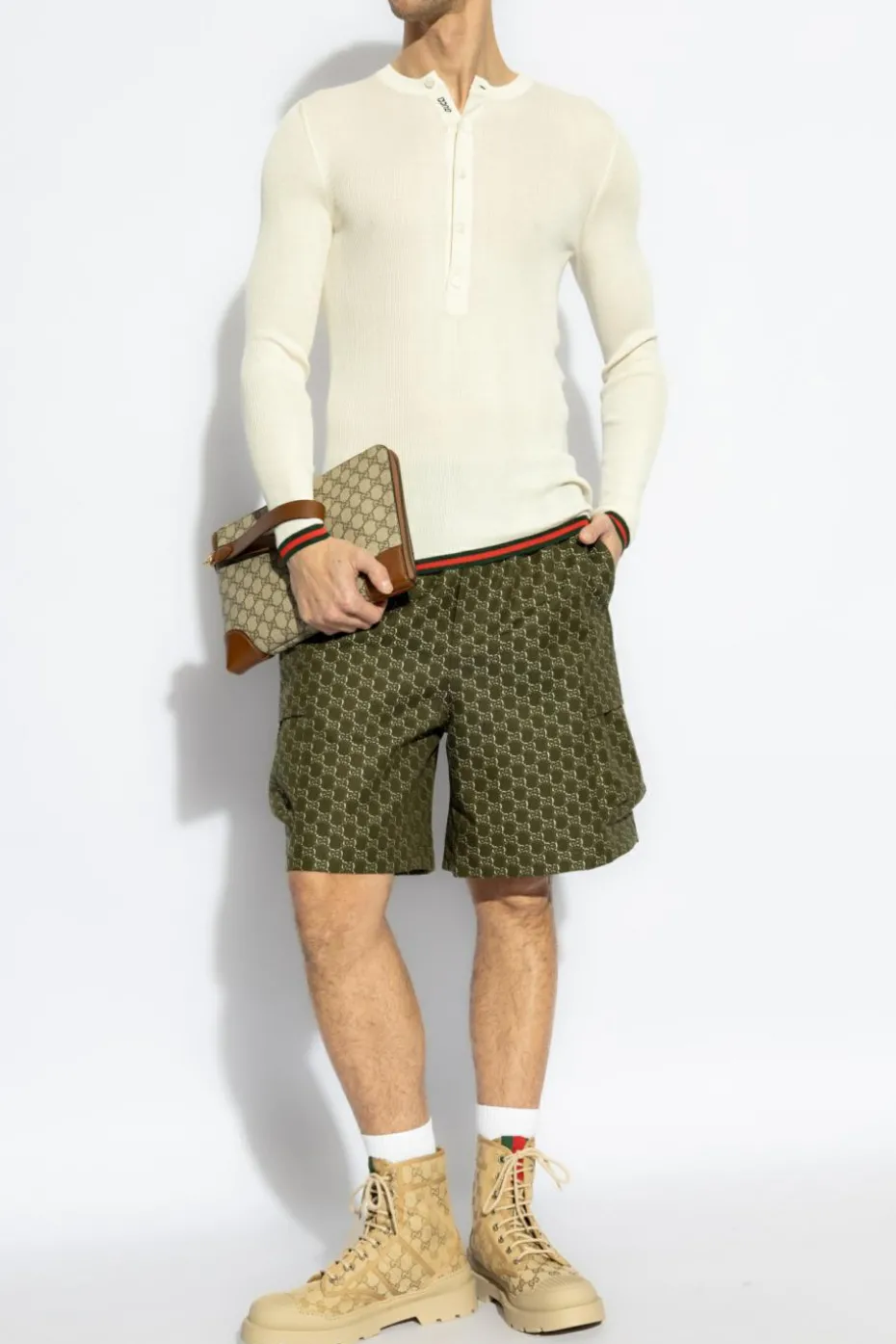 Gucci GREEN Monogram shorts