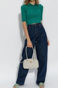 Gucci GREEN Ribbed Top