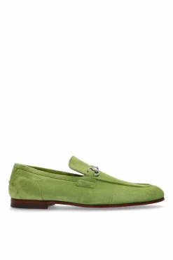 Gucci GREEN Suede shoes type loafers