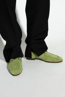 Gucci GREEN Suede shoes type loafers