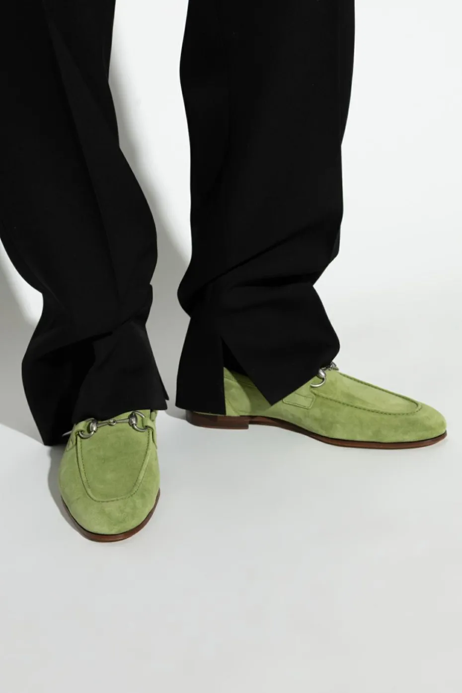 Gucci GREEN Suede shoes type loafers