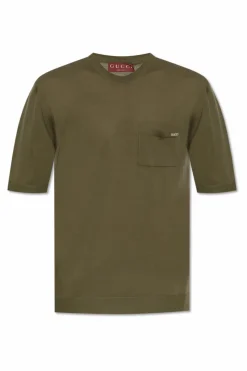 Gucci GREEN T-shirt with pocket