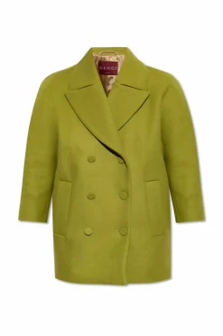 Gucci GREEN Wool coat