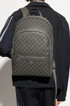 Gucci GREY Backpack Ophidia Medium
